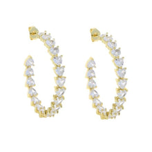 Load image into Gallery viewer, Heart Cut Hoops - Drip Glam Shop