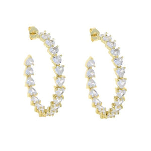 Heart Cut Hoops - Drip Glam Shop