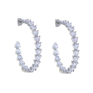 Heart Cut Hoops - Drip Glam Shop