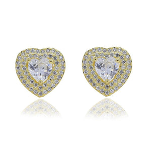 heart shape studs earrings - Drip Glam Shop