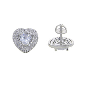 heart shape studs earrings - Drip Glam Shop