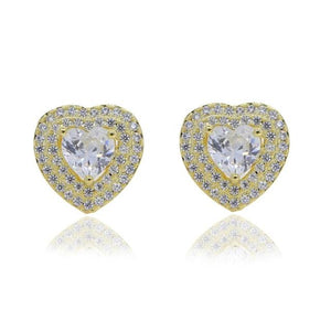 heart shape studs earrings - Drip Glam Shop
