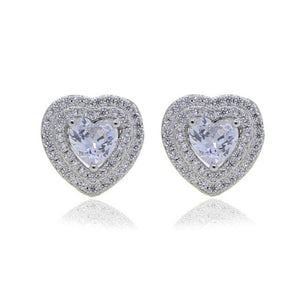 heart shape studs earrings - Drip Glam Shop