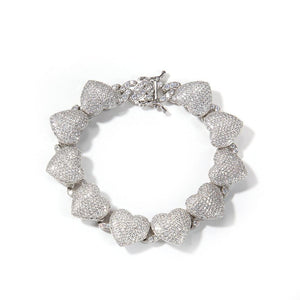 Heart Cuban Bracelet - Drip Glam Shop