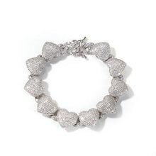 Load image into Gallery viewer, Heart Cuban Bracelet - Drip Glam Shop