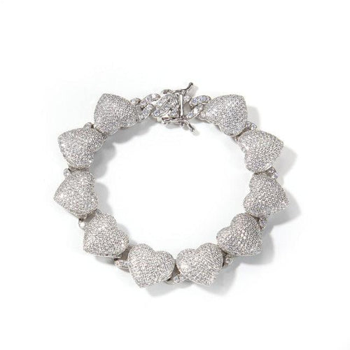 Heart Cuban Bracelet - Drip Glam Shop