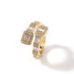 BAGUETTE CUFF RING - Drip Glam Shop