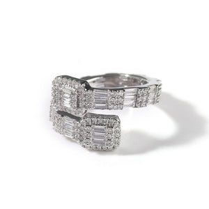 BAGUETTE CUFF RING - Drip Glam Shop